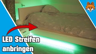 LED Streifen anbringen schneiden und verbinden einfache Anleitung 💥 [upl. by Carnay]