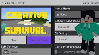 How to play fully quotSURVIVALquot after convert quotCREATIVEquot your MINECRAFT PE world rahulmcpe [upl. by Ahsaeym]