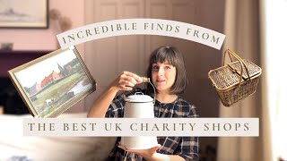 Come thrift with me in the best charity shops in the UK  Cottage style thrift haul [upl. by Farrison]