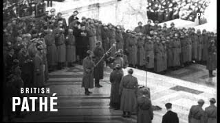 Italia Roma Aka Mussolini Military Parade  Presenting Medals To War Widows 1936 [upl. by Ardme978]