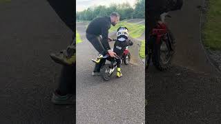 That little push is real 💪🏽 Fatherhood parenting kids motorcycle Success moms viralposts [upl. by Arehsat67]