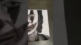 Awesome joker face drawing sketch art black and whiteJokerplease subscribe [upl. by Romelda623]