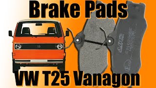 How to Replace VW T25 Vangaon Brake Pads DIY Mechanic Guide [upl. by Av]