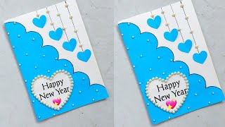 Diy greeting card making ideas for new yearnew year cardgreeting card making for new year 2024 diy [upl. by Markus]