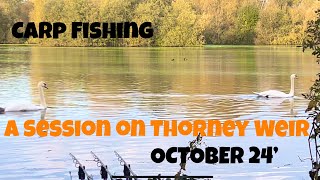 Carp Fishing  A Session on Thorney Weir [upl. by Sherar]