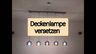 Deckenlampe versetzen Lampenanschluss verlegen Stromanschluss Lampe verlängern Baldachin Lampe [upl. by Adnilasor983]