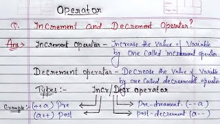 Increment and Decrement operators in C  Unary operators increment and decrement in c language [upl. by Esital]