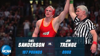 Cael Sanderson vs Jon Trenge 2002 NCAA title match 197 lb [upl. by Aiekan]