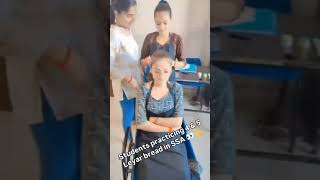 sopan Success academy Beauty amp Wellnes Work students Practice Easy Hairstyle Beautyfull Look [upl. by Anileda]