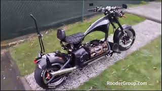 Rooder citycoco electric scooter with motorcycle sound effects [upl. by Ylyl584]