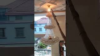 The process of demolishing a crystal chandelier [upl. by Dloniger935]