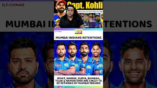 Mumbai indians Retention 2025 ipl 💙 abcricinfo mumbaiindians ipl rohitsharma hardikpandya [upl. by Amelie69]