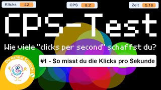 CPSTest mit Scratch 1 So misst du die Klicks pro Sekunde ScratchSpiel programmieren [upl. by Ayeka]