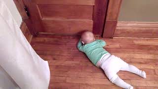 Jackson Jon Larson 112515 Hide and seek under door [upl. by Mailliw134]