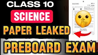 Science Paper Leaked Preboard Exam Class 10  Class 10 Science important questions  Exphub [upl. by Ahto]