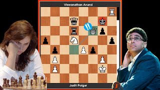 Judit Polgar vs Viswanathan Anand [upl. by Atteuqnas652]