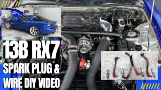 Mazda RX7 FD3S Spark Plug amp Wire Change DIY [upl. by Annaor]