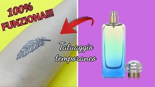 DIY TATUAGGIO TEMPORANEO con il Profumo FUNZIONA 100 [upl. by Weisbrodt]