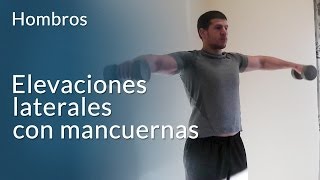 Elevaciones laterales con mancuernas para hombros [upl. by Nonrev252]