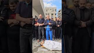 Funeral Prayer for Murdered ICU Director at Gaza Hospital [upl. by Elleynad575]