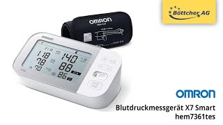 Blutdruckmessgerät OMRON X7 Smart Oberarm vollautomatisch Bluetooth [upl. by Silvie]