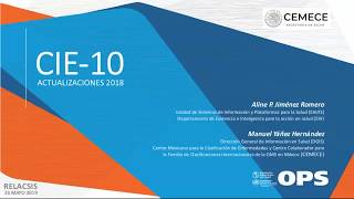 RELACSIS  Webinar CIE 10 Actualizaciones 2018 [upl. by Eralc]