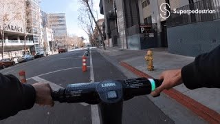 Pedestrian Defense stops sidewalk riding [upl. by Yrod]