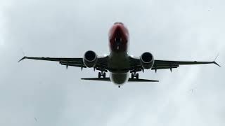 Norweigan Air Shuttle B7378 SERTA Landing at London Gatwick [upl. by Scibert653]