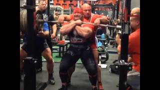 Derek Kendall 373 kg 825 lb Front Squat Record [upl. by Dorree]