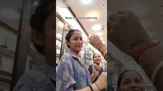 Nose and helix piercing ek sath krali🥲 minivlog vlog sejal viralshorts youtubeshorts [upl. by Okiron]