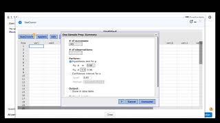 Chapter 8 one proportion z stat Statcrunch [upl. by Cherie]