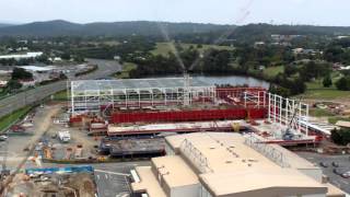 Gold Coast Sports and Leisure Centre construction timelapse [upl. by Atiuqes668]