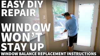 Window Wont Stay Up  Block and Tackle Window Balance Spring Replacement and Repair [upl. by Gibb316]