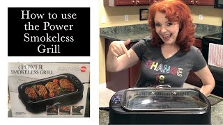 How to use the Indoor Power Smokeless Grill [upl. by Hanikahs462]