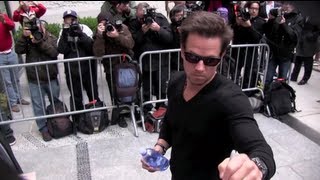 Mark Wahlberg Looks Somber at Pain amp Gain Premiere Hours After Boston Marathon Attacks [upl. by Eshelman]