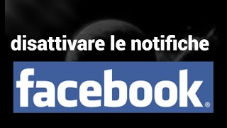 Come disattivare le notifiche su Facebook [upl. by Lallage733]