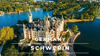 Schwerin Germany in 4k cinematic  Views of the beautiful castle of Schwerin – Travel Germany [upl. by Ailedo]