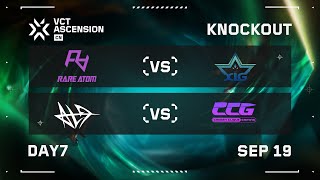 RA vs XLG  ALG vs CCG  KNOCKOUT  Day 7  VCT Ascension CN [upl. by Daberath]