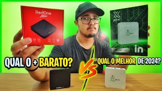 COMPARATIVO entre XPLUS V3 ou REDONE MAX QUAL RECEPTOR IPTV MAIS BARATO QUAL MELHOR TV BOX 2024 [upl. by Aiekan116]