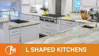 L Shaped Kitchens With Islands  Design Montage [upl. by Akeem878]