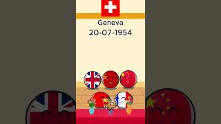 Start of the Vietnam War countryballs history vietnam vietnamwar usa france [upl. by Nnor996]