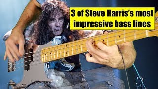 3 of Steve HARRISs most impressive bass lines with genuine drums [upl. by Berghoff]