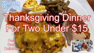 Thanksgiving Dinner For Two For Under 15 Dollars  Easy and Delicious [upl. by Ailito]