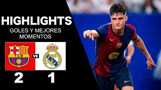 BARCELONA vs REAL MADRID 21  RESUMEN y GOLES  AMISTOSO 2024 [upl. by Susanne]