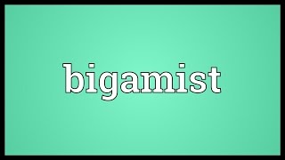 Bigamist Meaning [upl. by Tristam904]