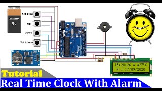 How to make Real Time Clock With Alarm using Arduino and RTC DS3231 [upl. by Merfe]