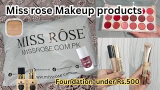 Makeup Unboxing  Miss rose foundation and concealer  Affordable makeup products [upl. by Theodora791]