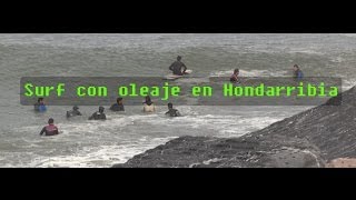 Surf Hondarribia y Hendaia con oleaje  Txingudi Online [upl. by Dinin788]