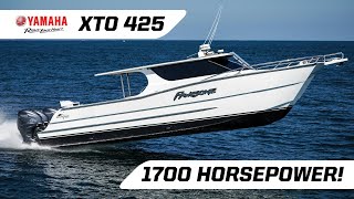 1700 HORSEPOWER  Yamaha XTO 425hp Quad Rigged Custom Boat  Fawesome [upl. by Nashner]