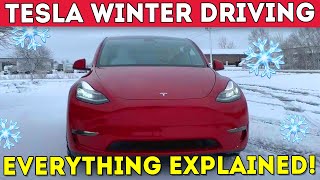 Tesla Winter Driving  Regen Hold Stop Chill Mode Profiles [upl. by Carlita]